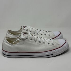 Converse All Star Sneakers Mens 13 White Canvas Low Top Retro Grunge Gym Shoes